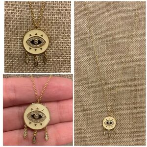 Dream Catcher Evil Eye Pendant Necklace